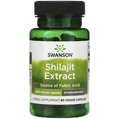 Swanson Shilajit Extract 60 Vegan Capsules