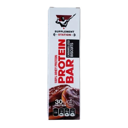 SUPPLEMENT STATION PROTEIN BAR (CARAMELIZED BISCUITS)